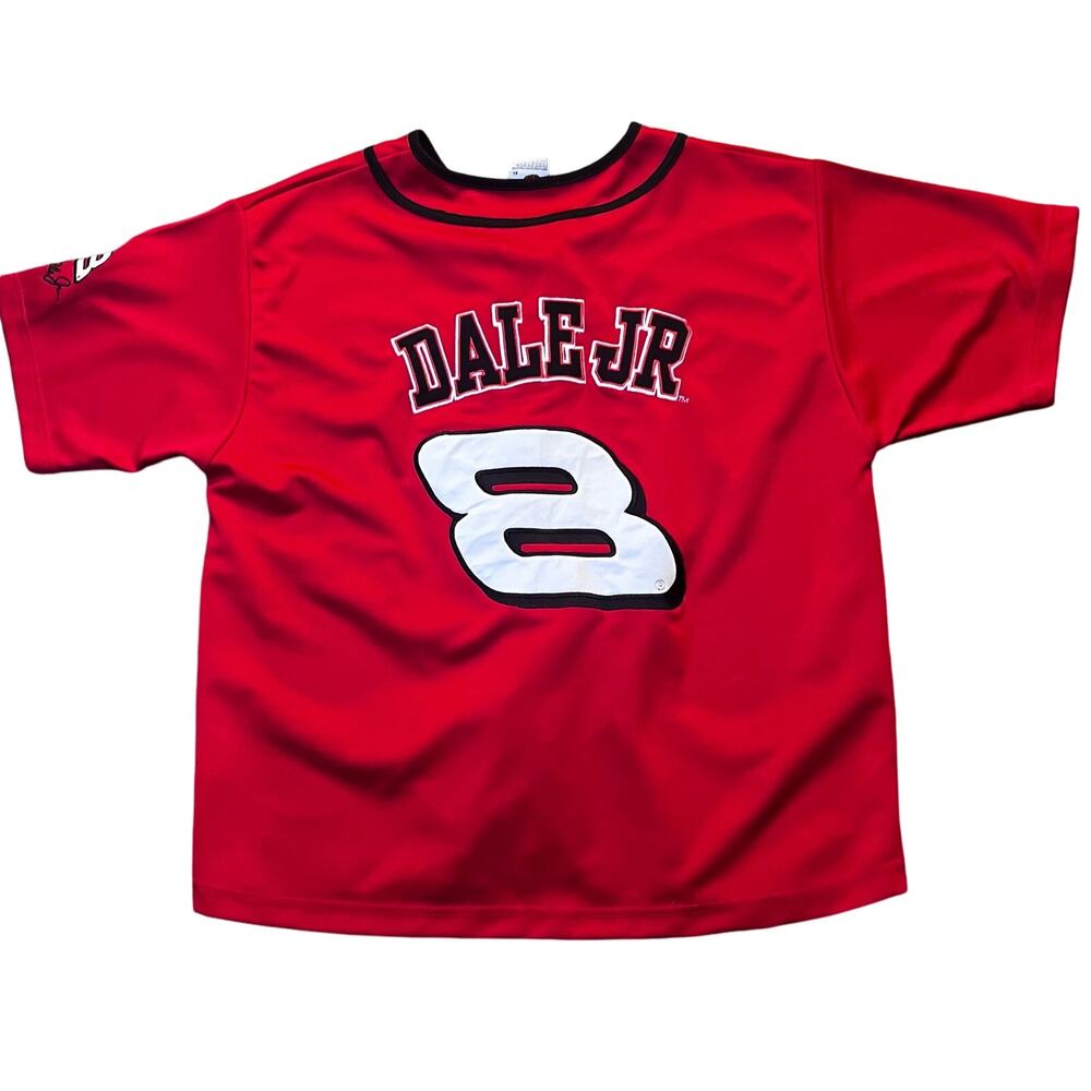 Winners Circle Men's XL Dale Earnhardt Jr #8 Budweiser NASCAR Baseball Jersey